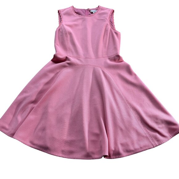 Rebecca Taylor Size 8 Women's Sleeveless Textured Pink Fit & Flare Dress - Picture 1 of 11